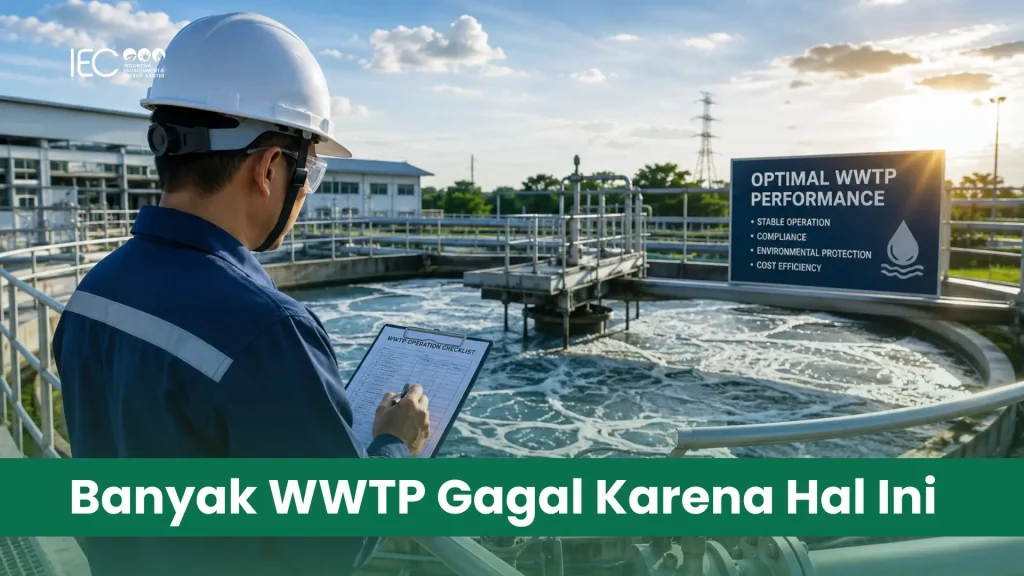 Operator WWTP melakukan monitoring parameter limbah