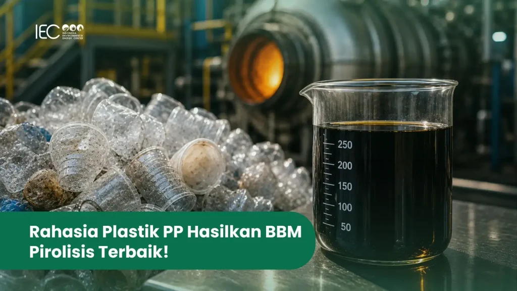 tumpukan sampah gelas plastik amdk bahan pirolisis