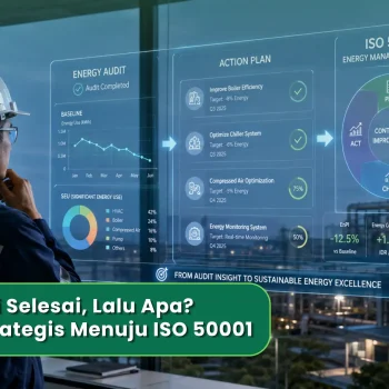Diagram siklus PDCA dalam implementasi ISO 50001 untuk manajemen energi