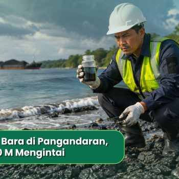 Tumpahan batu bara mencemari perairan pesisir laut Pangandaran