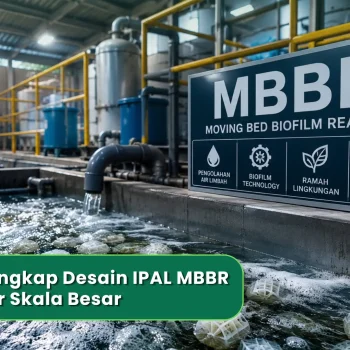 Ilustrasi pergerakan media biofilm Kaldness di dalam tangki aerasi MBBR