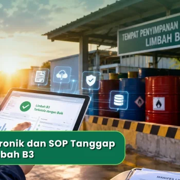 Tim HSE menggunakan spill kit untuk sop tanggap darurat limbah b3